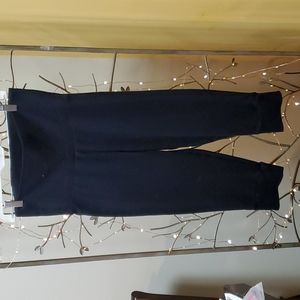 Fabletics black fold over Capri workout pants